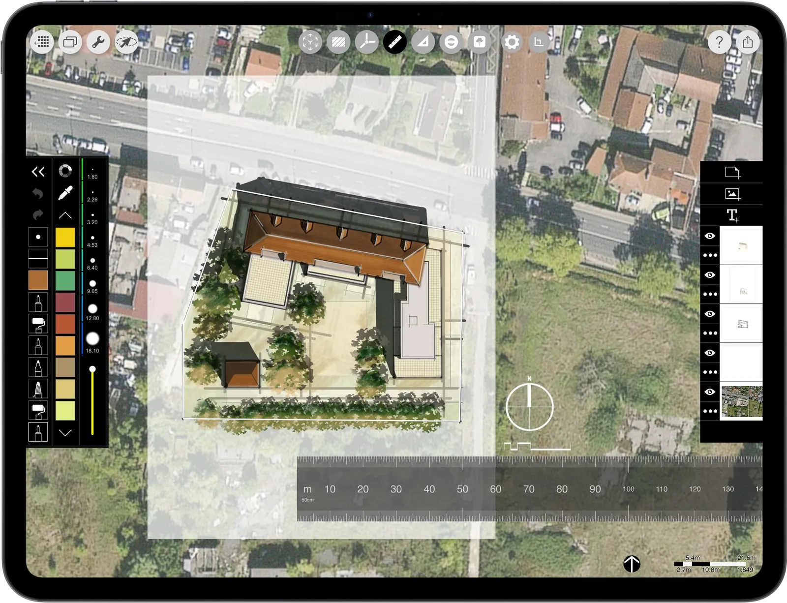 best App for architects _ iPad drawing for landscape design _  siteplan sketch